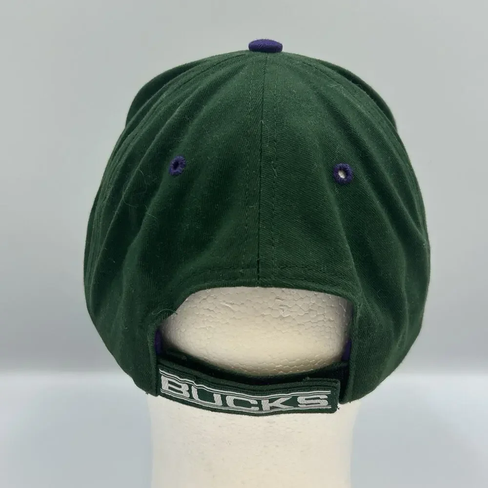 Vintage Milwaukee Bucks NBA Twins Baseball Hat Snapback Cap 1990 Basketball VTG